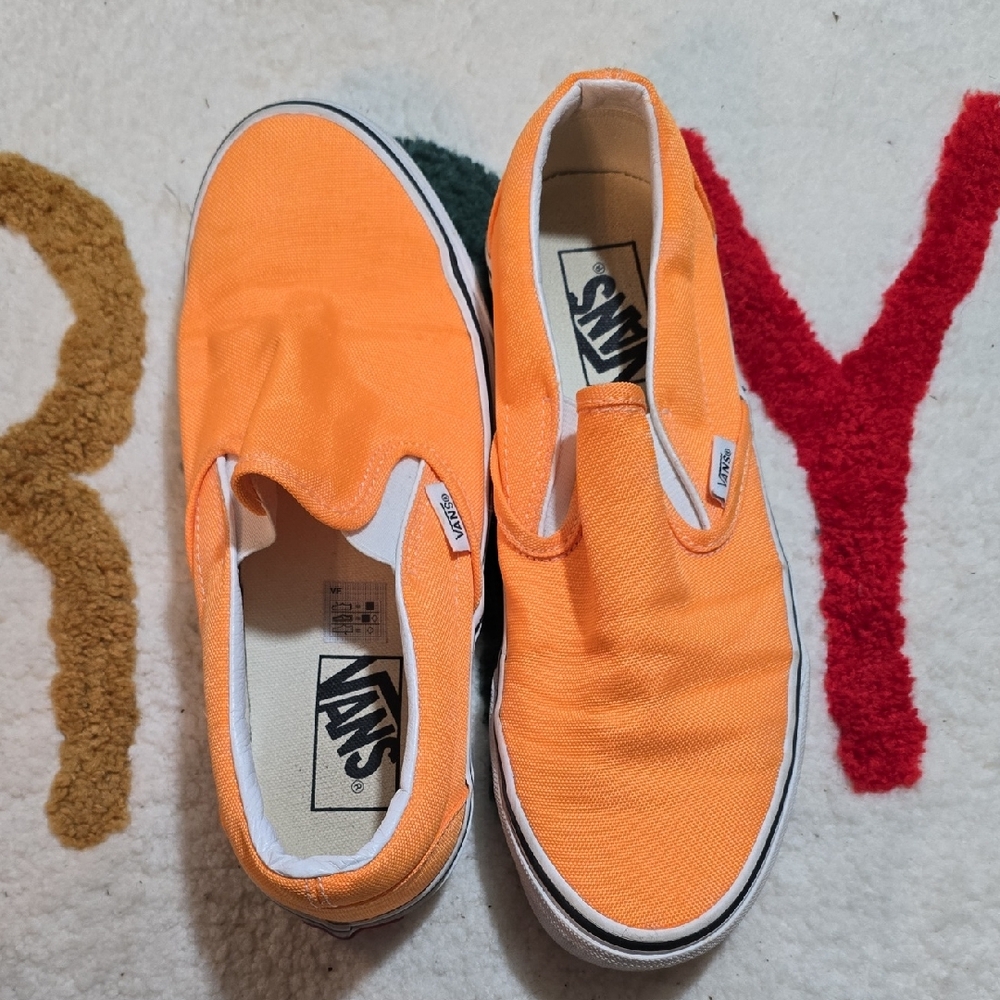 Vans Orange Slip-On Sneakers